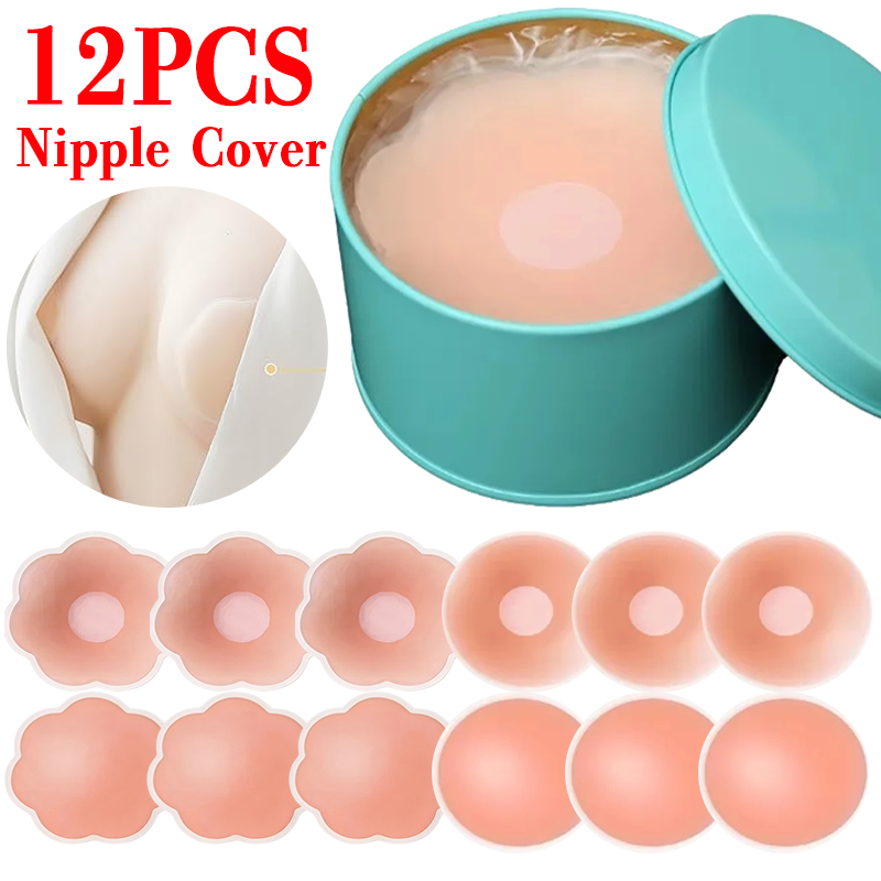Push Up Bra Silicone - 6/12 Peças Adesivos Invisíveis Autoadesivos Reutilizáveis