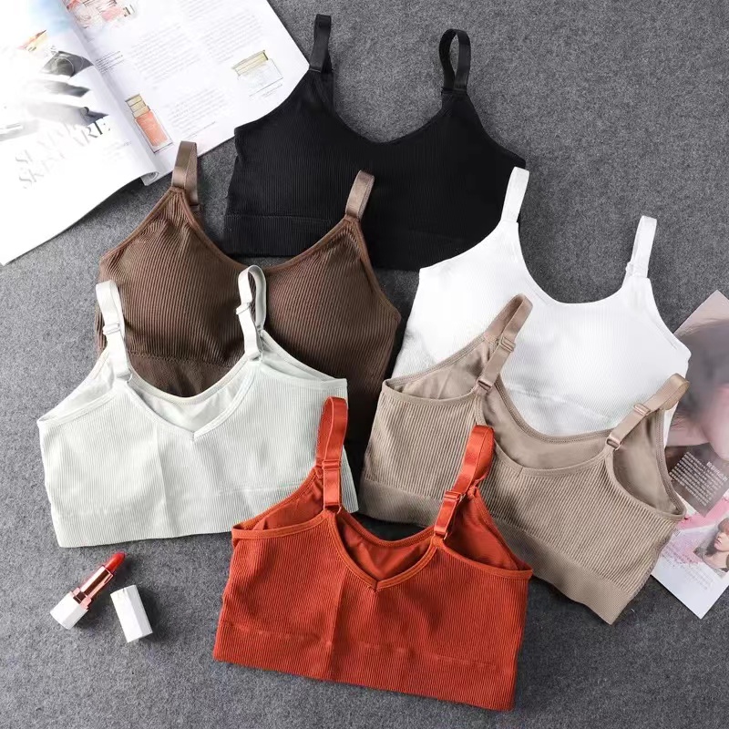 Sleep Bra Bralette - Mulheres sem costura sutiã copo cheio