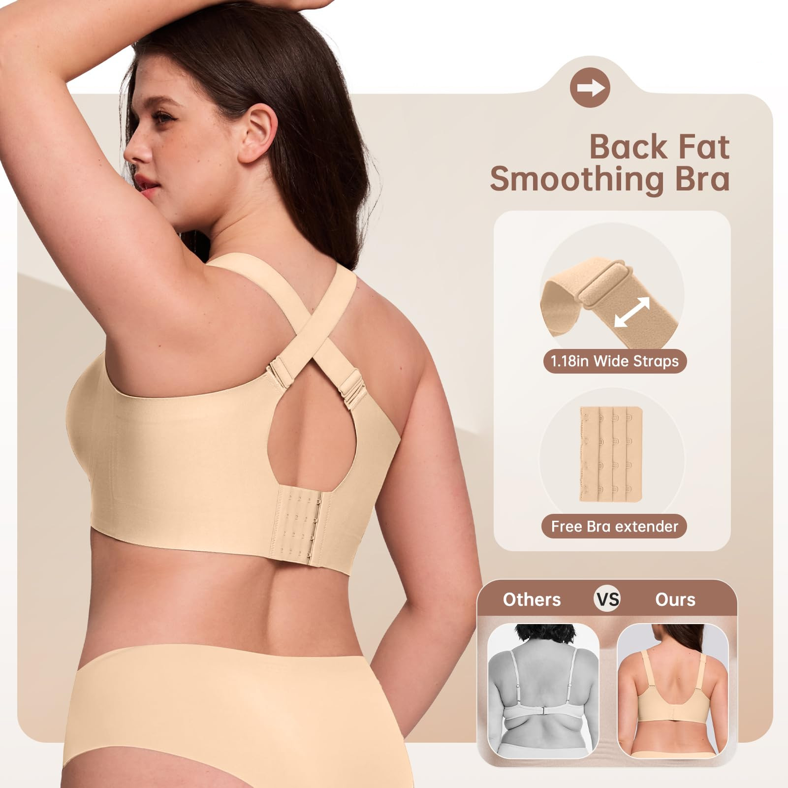 Sutiã Sem Fio Plus Size para M - Minimizer Bra Women avaliação e preço